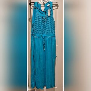 Maxi Avenue Turquoise Sleeveless Maxi Dress